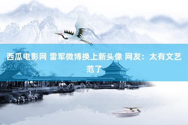 西瓜电影网 雷军微博换上新头像 网友：太有文艺范了