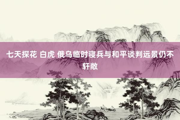 七天探花 白虎 俄乌临时寝兵与和平谈判远景仍不轩敞