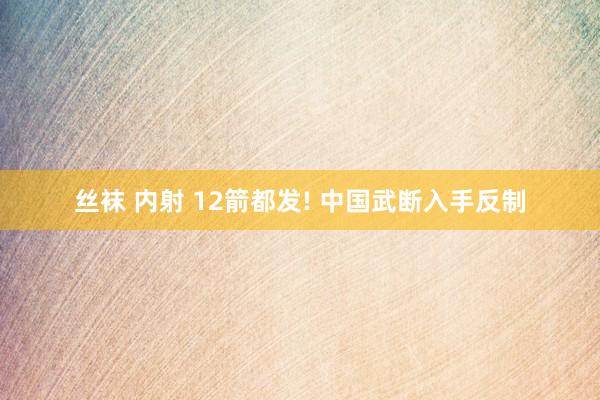 丝袜 内射 12箭都发! 中国武断入手反制