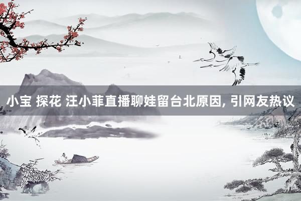 小宝 探花 汪小菲直播聊娃留台北原因, 引网友热议
