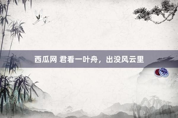 西瓜网 君看一叶舟，出没风云里
